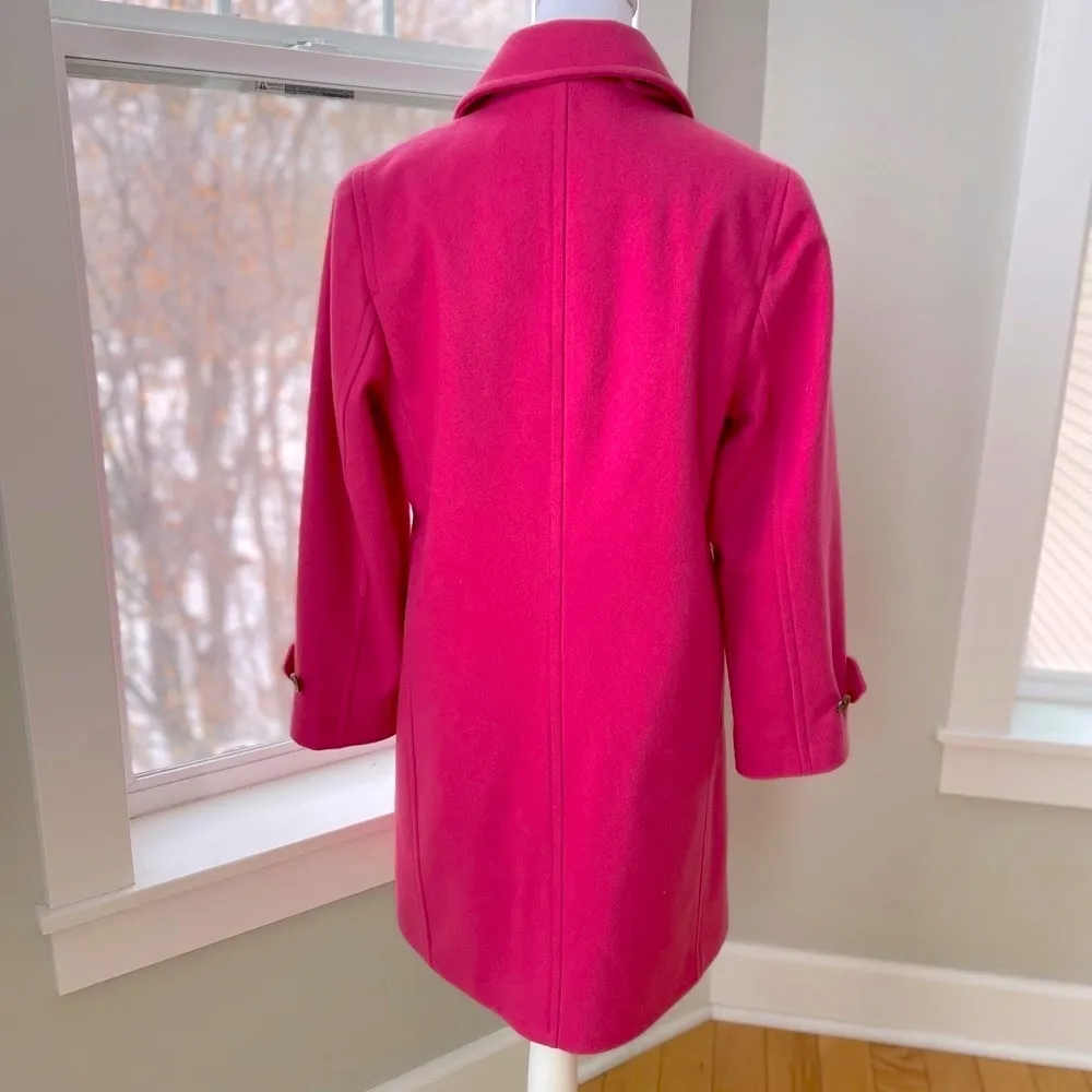 J. Crew Pink Lady Day Coat Wool Jacket Thinsulate Lined Size Small - Image 3