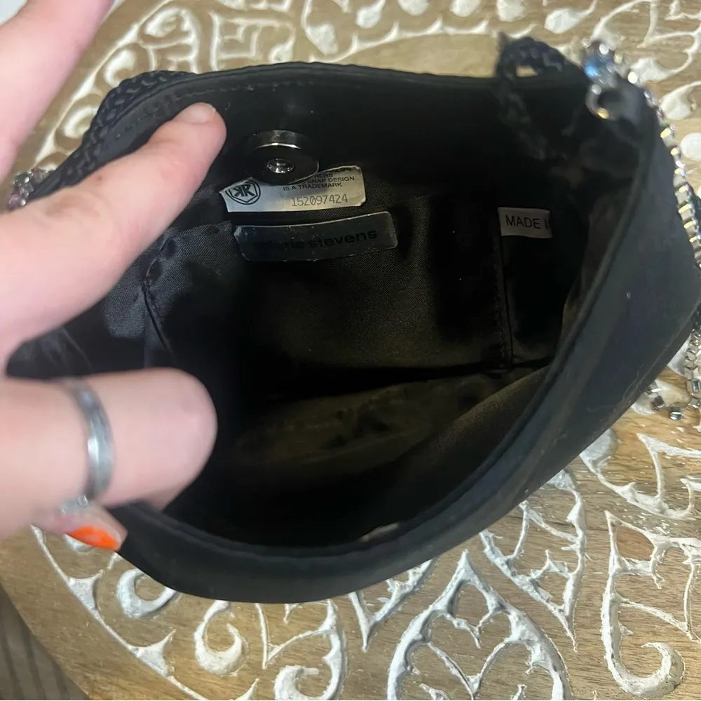 Vintage y2k colorful rhinestone strap black mini shoulder bag - Image 2