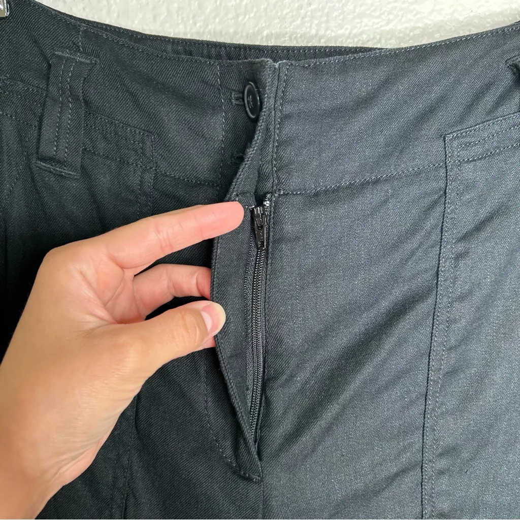 Maeve by Anthropologie Naomi Wide-Leg Flare Pants black US 6 - Image 4