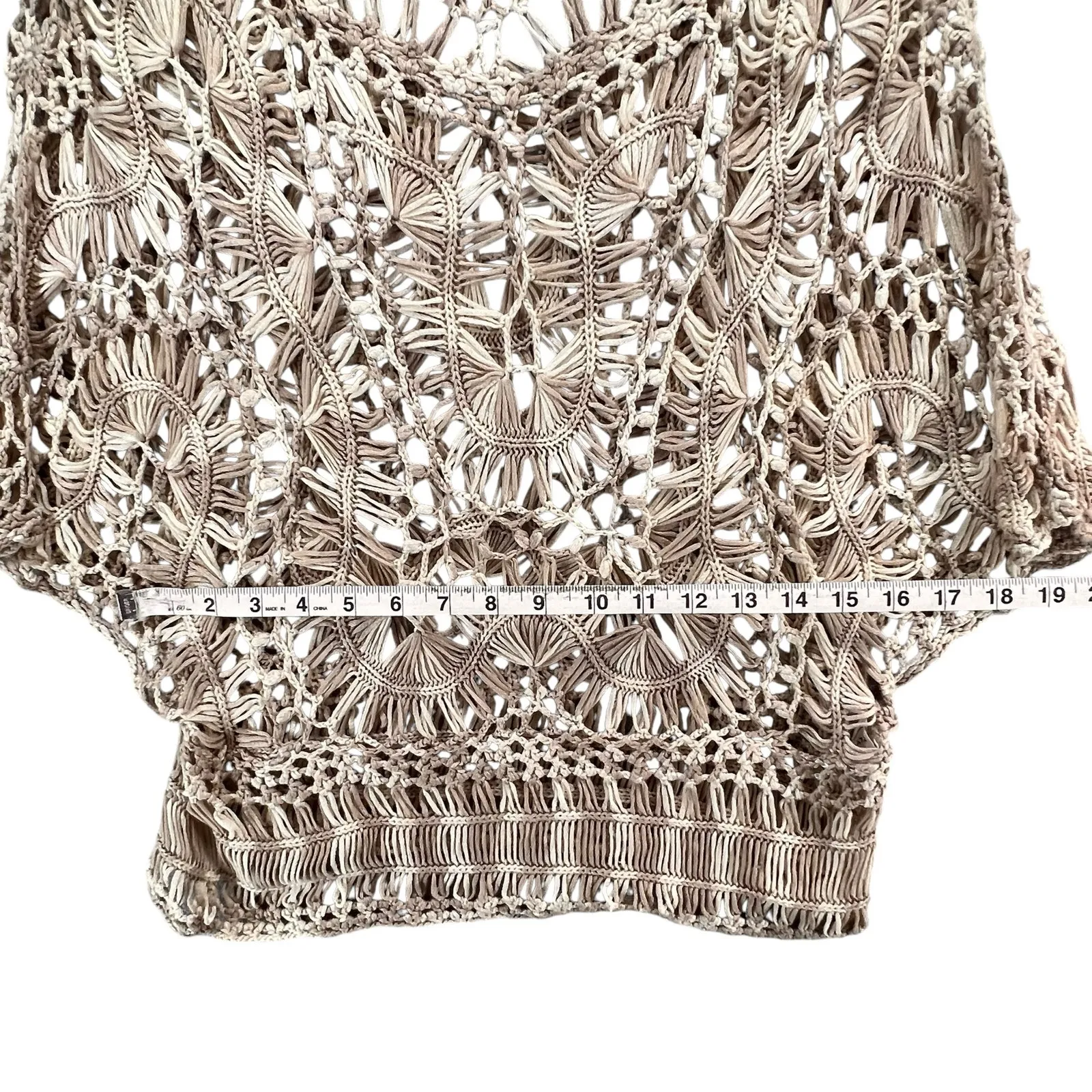 Womens Hand Knitted Crochet Top XS - Image 10