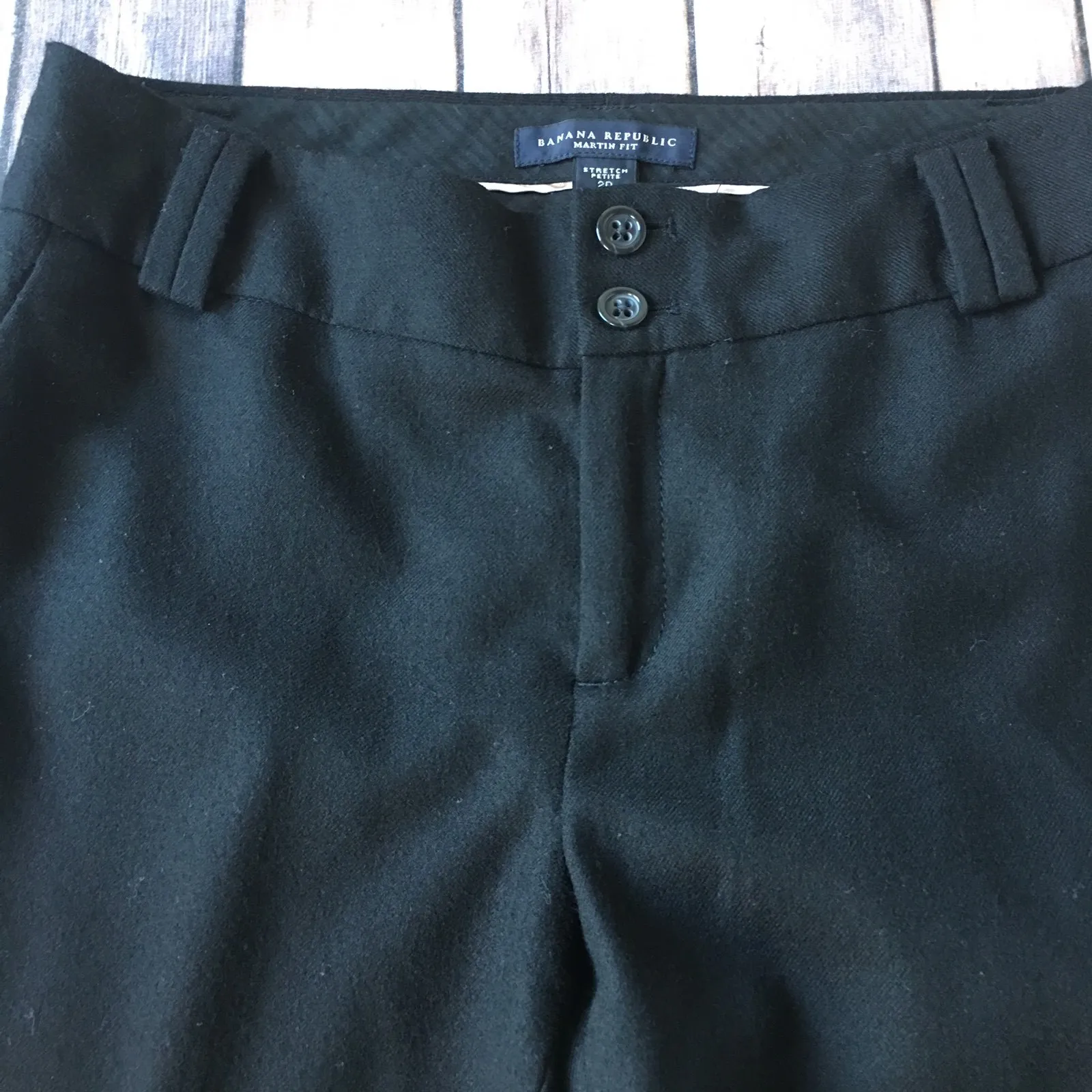 Banana Republic Trouser Dress Suit Pants Petite 2P P2 Stretch Wool 30" Inseam - Image 3