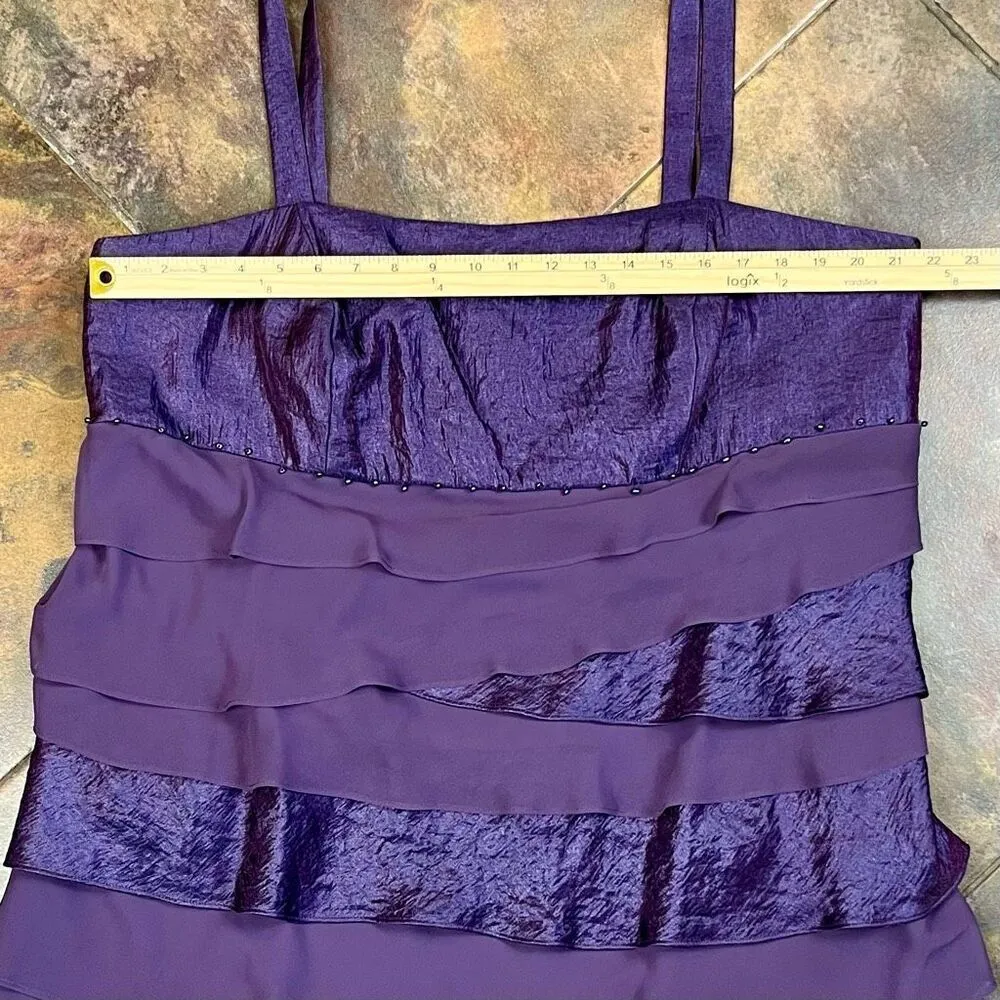 Dressbarn Collections Purple Evening Gown Formal Dress 20 - Image 5