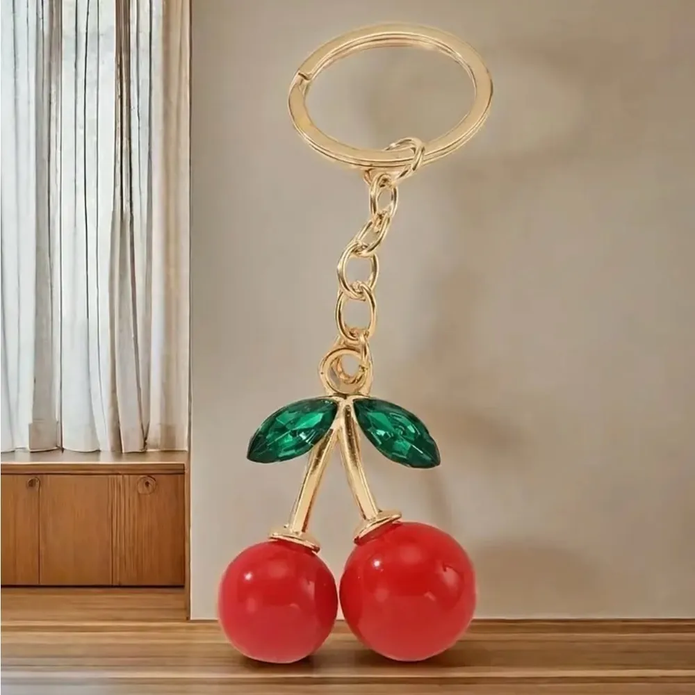 Cherries Keychain NWT Green - Image 6