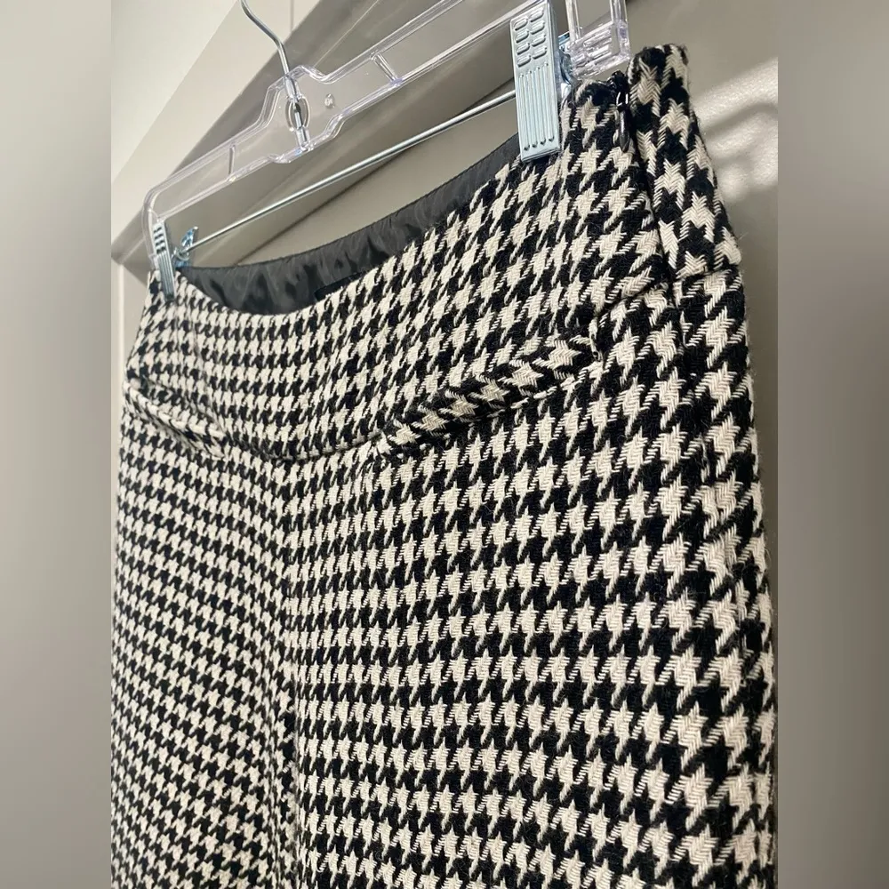 Metrostyle Black & White  Wool Flare Pants - Size 4 - Image 5