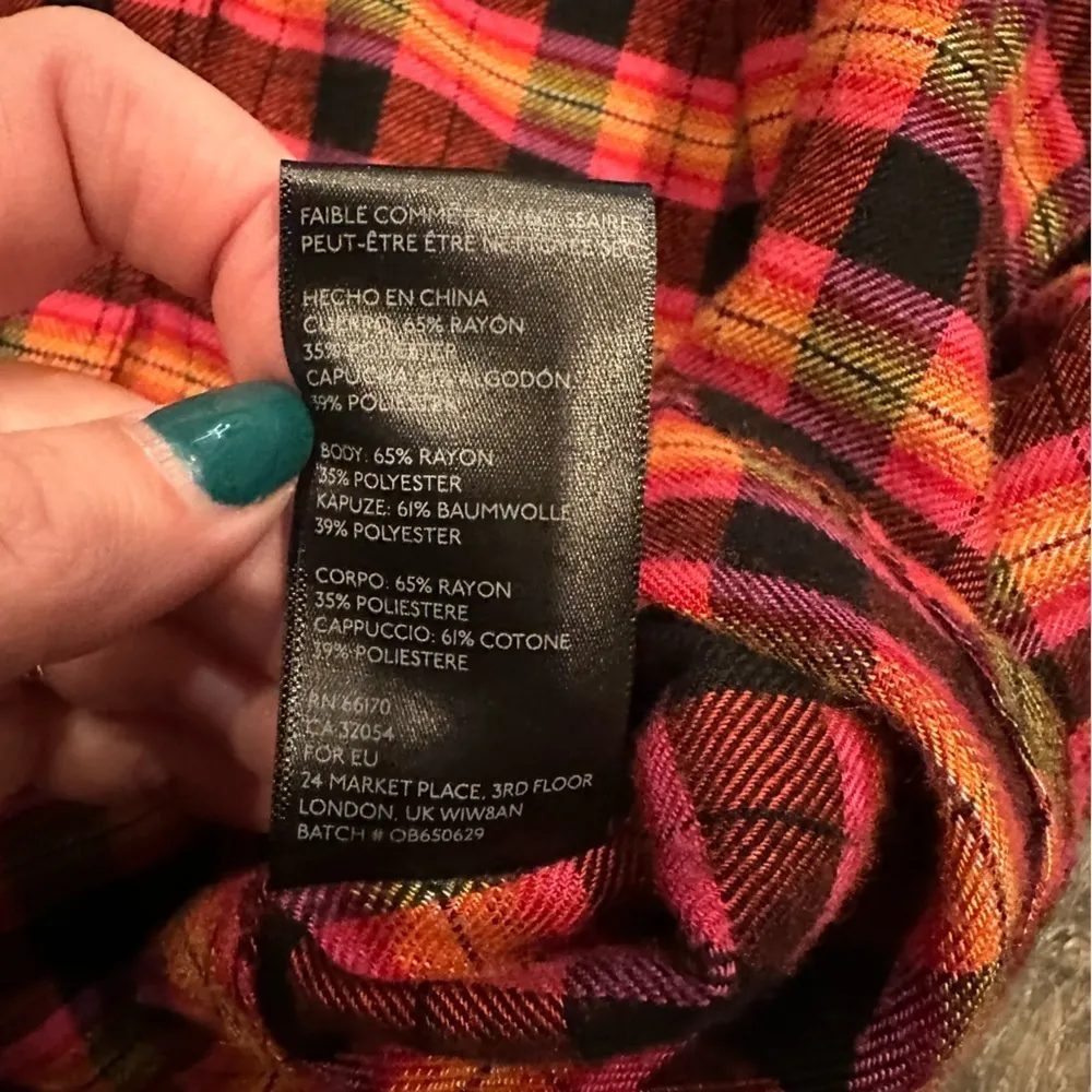 BDG Urban Outfitters Womens Pink Plaid Hooded Soft Flannel Casual Shirt Small - Image 4