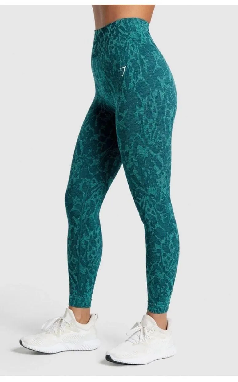 adapt animal seamless leggings butterfly teal - Image 3