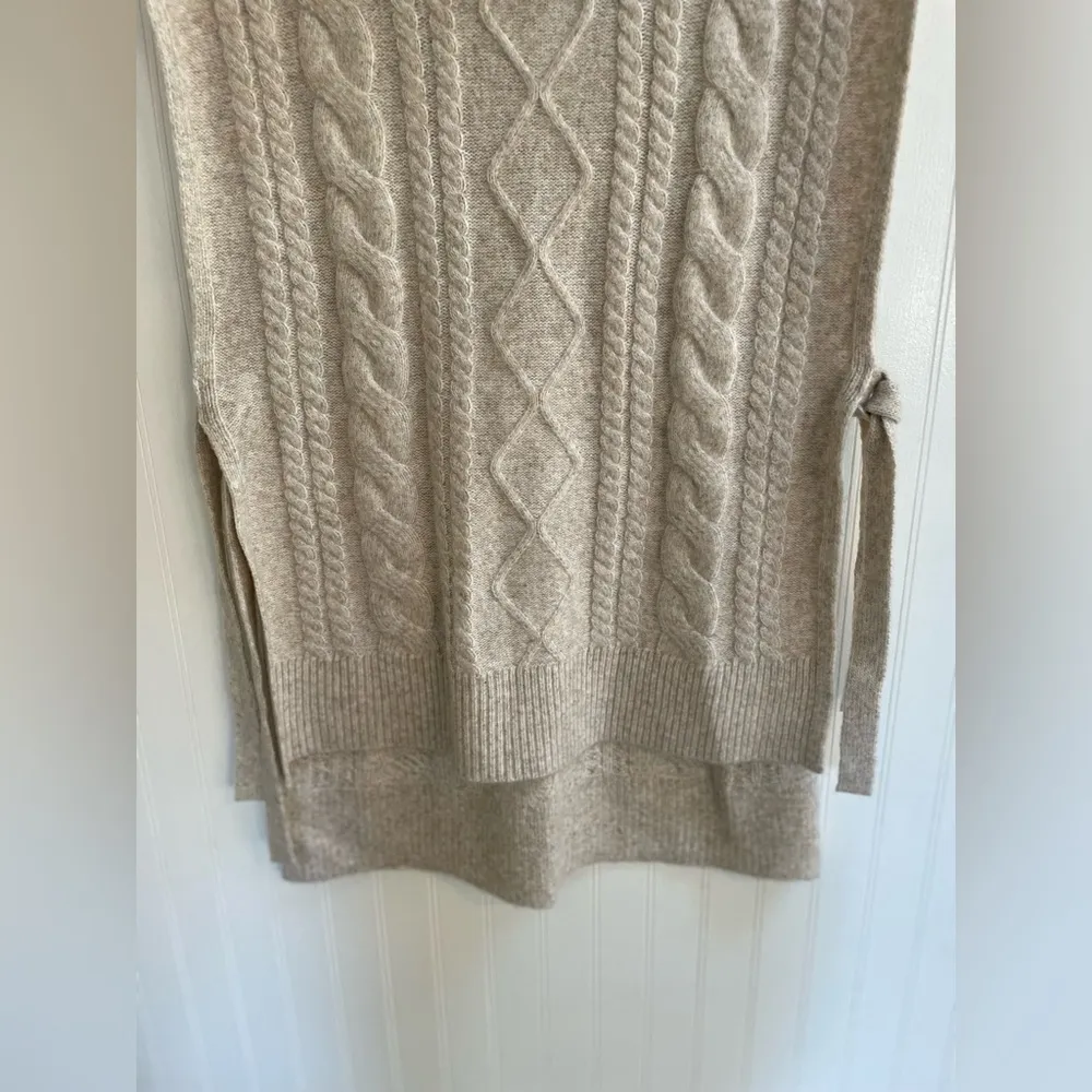 SOFT SURROUNDINGS Aviemore Sweater Knit Poncho in Heather Oatmeal Size L/XL NWT - Image 6