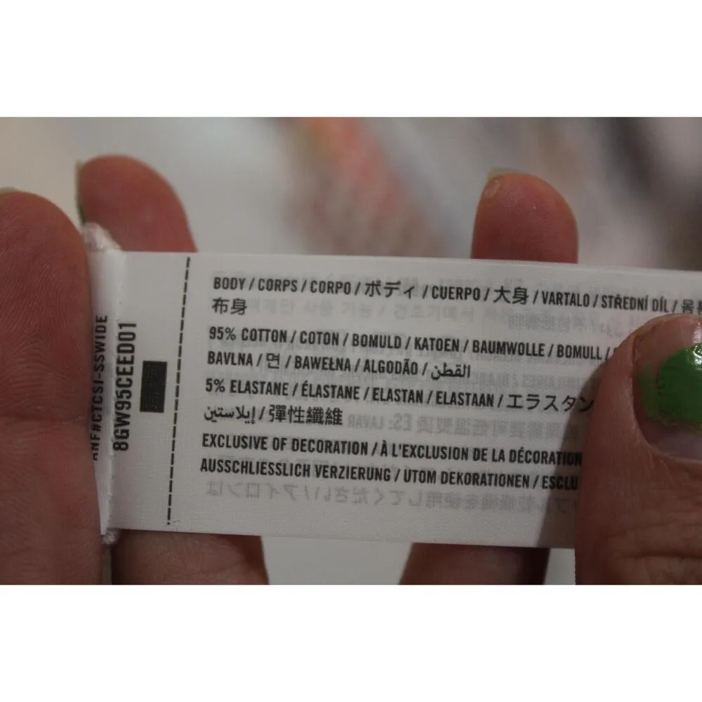 Womens Abercrombie & Fitch Soft AF White Cotton Crew Neck Cropped Tops Size XS - Image 4