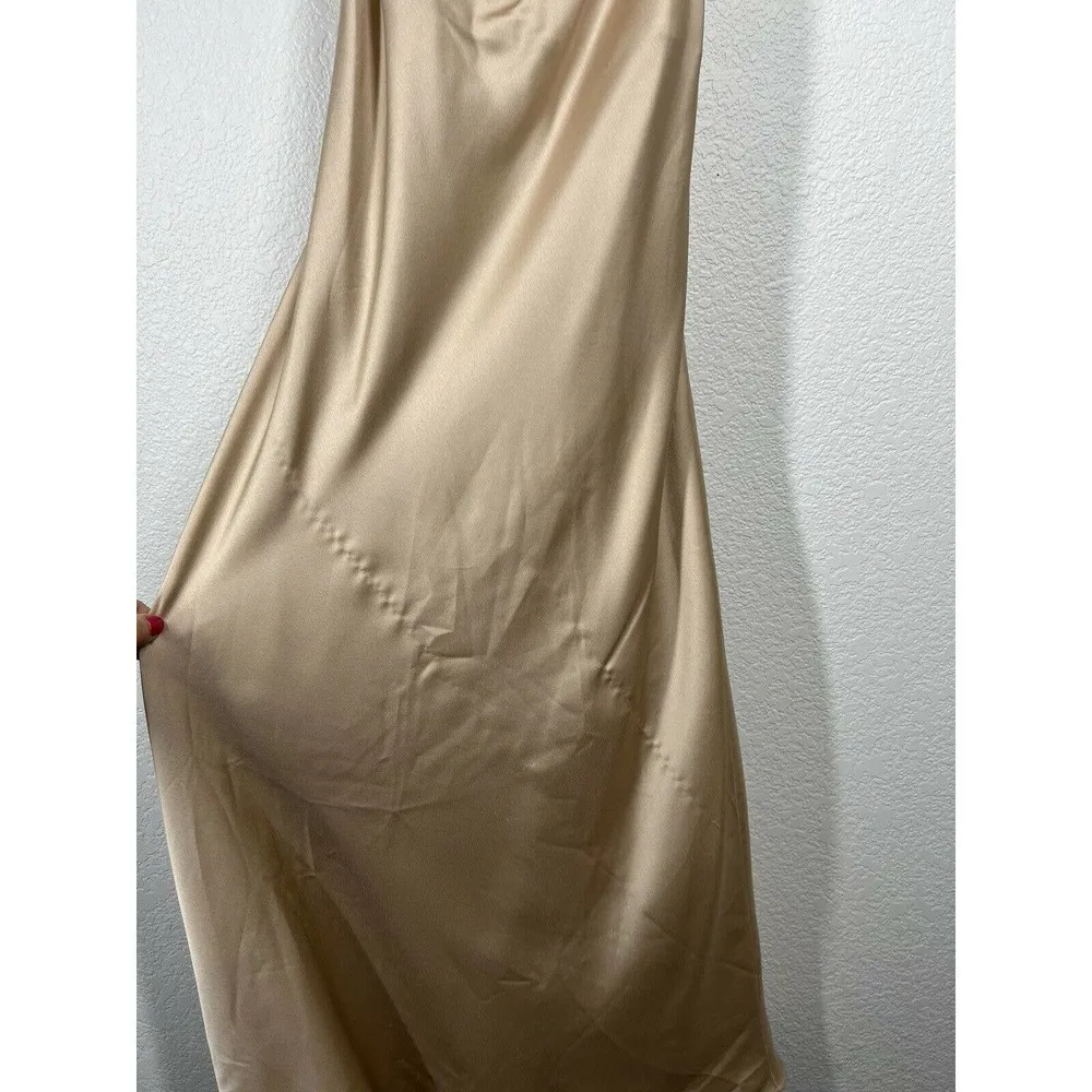 Show Me Your Mumu Verona Cowl Dress Champagne Luxe Satin - Image 2