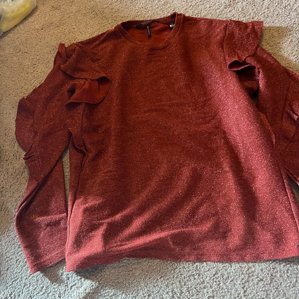 Scotch & Soda medium red sparkly blouse - Image 5