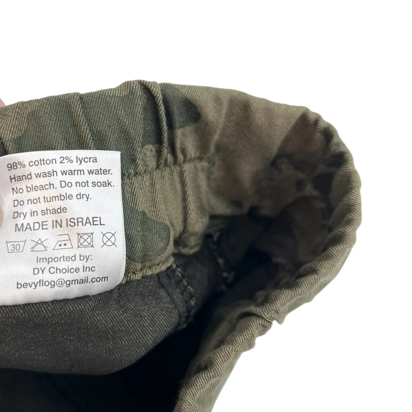 Bevy Flog Shely Olive Camo Jogger Pants Camouflage Print Green Size 25 - Image 13