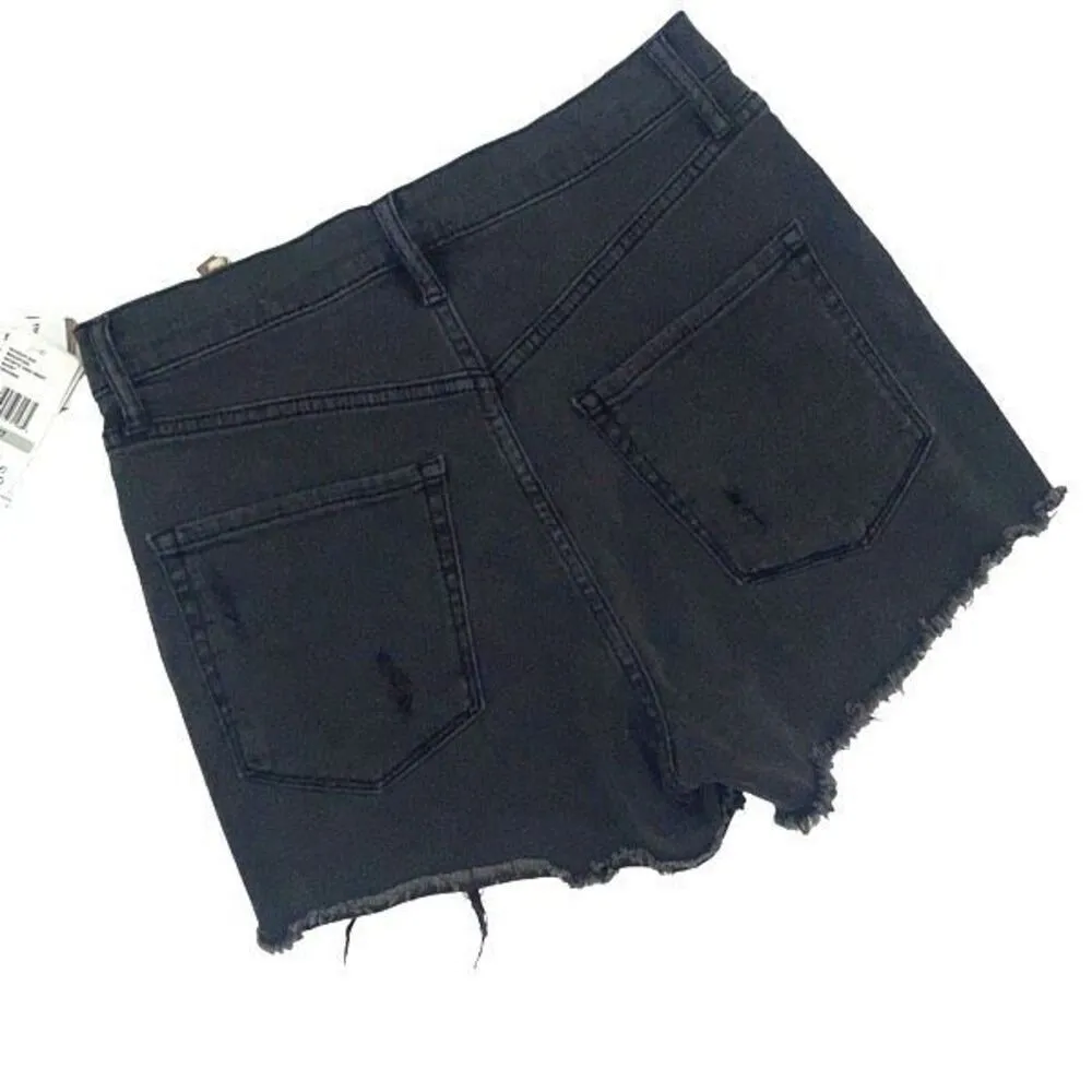 Jessica Simpson denim shorts button fly infinite high-rise size 27 Bradford Blac - Image 3