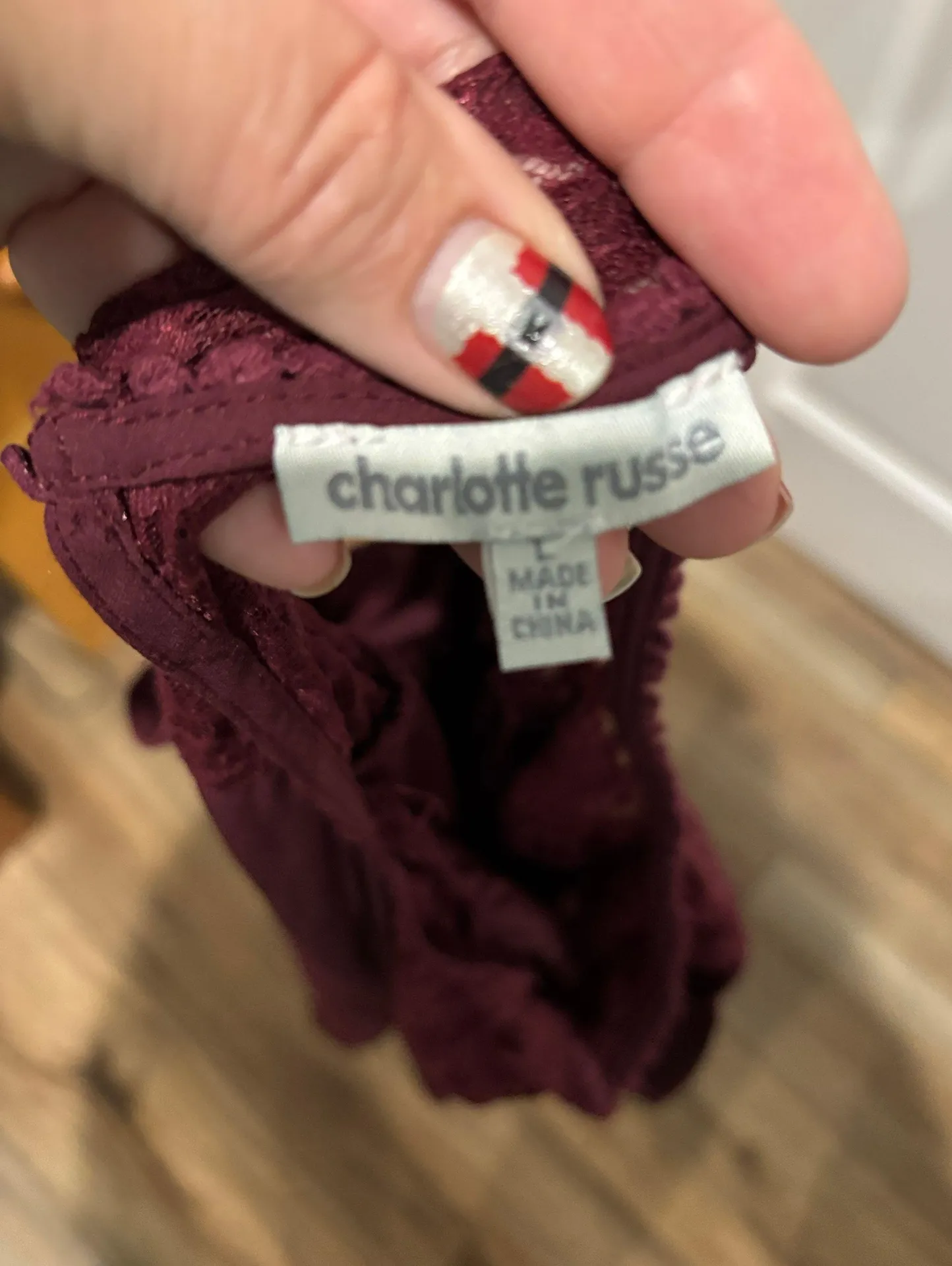 Charlottee Russe Cold Shoulder Dress, Sz L - Image 5