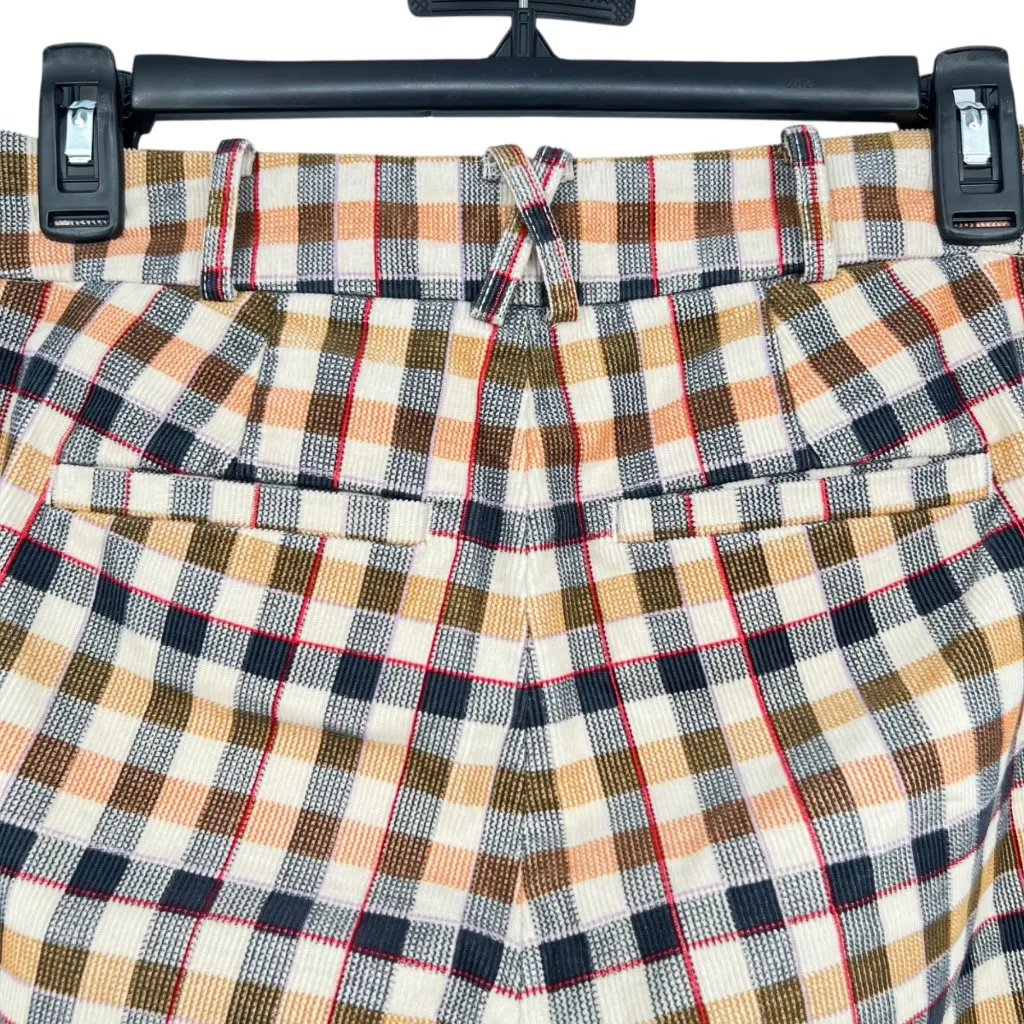 Anthropologie The Essential Skinny Kick Flair Corduroy Plaid Pants Size 0 - Image 4