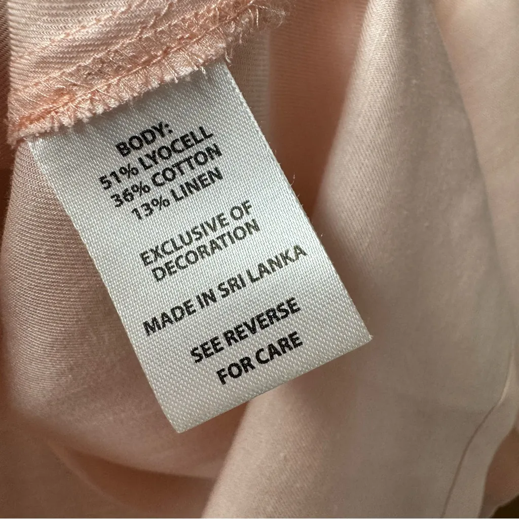 Spartina 449 Everleigh Tunic 3/4 Sleeve Woodblock Floral Embroidery Pink Large L - Image 12