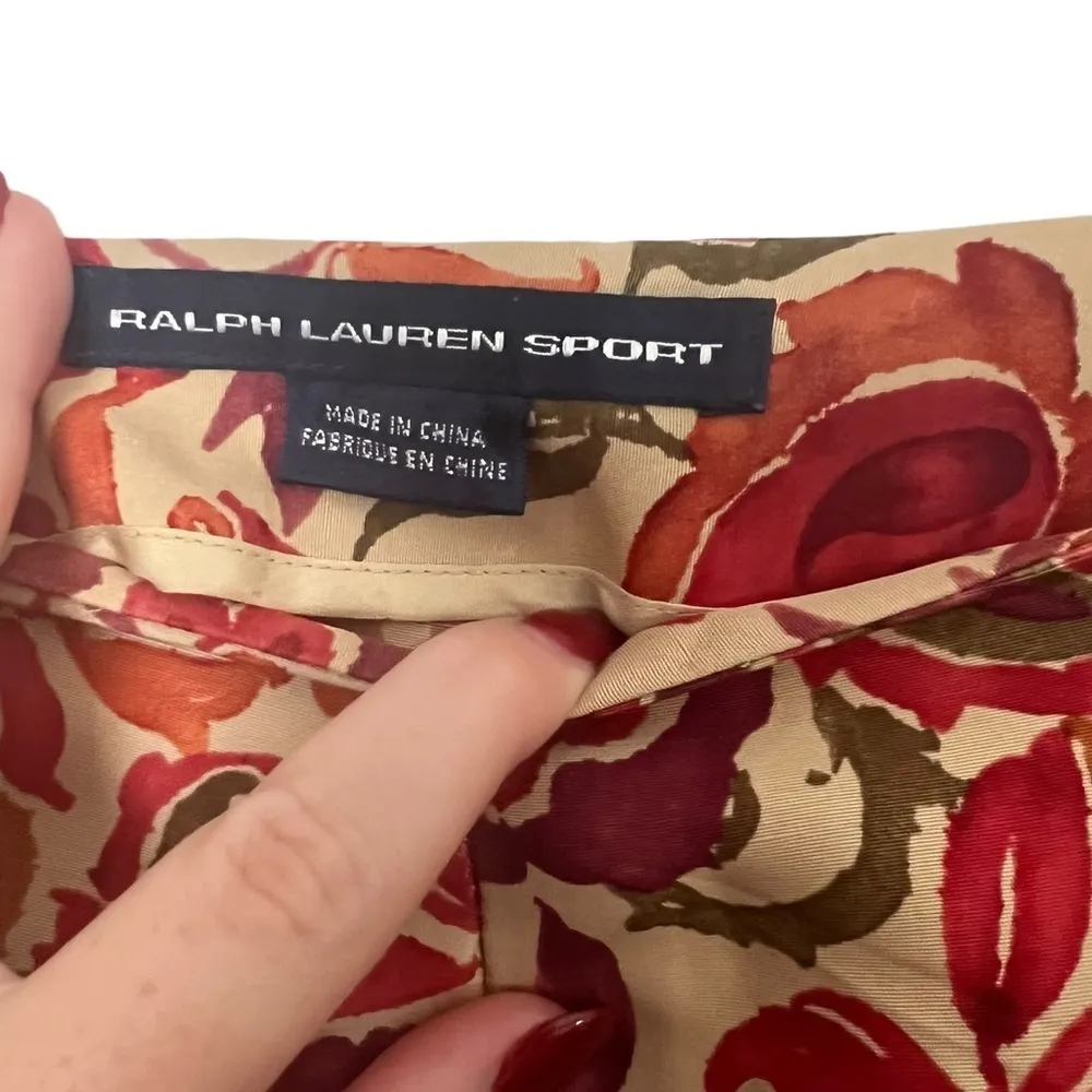 Ralph Lauren 100% Silk Floral Pants 8 - Image 2