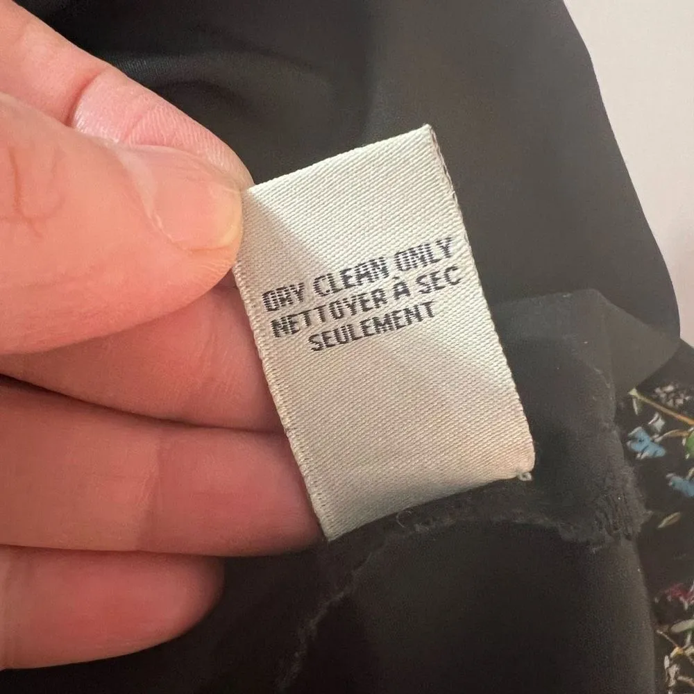 Rana Gill for Anthropologie artemisia black floral dress size small - Image 15