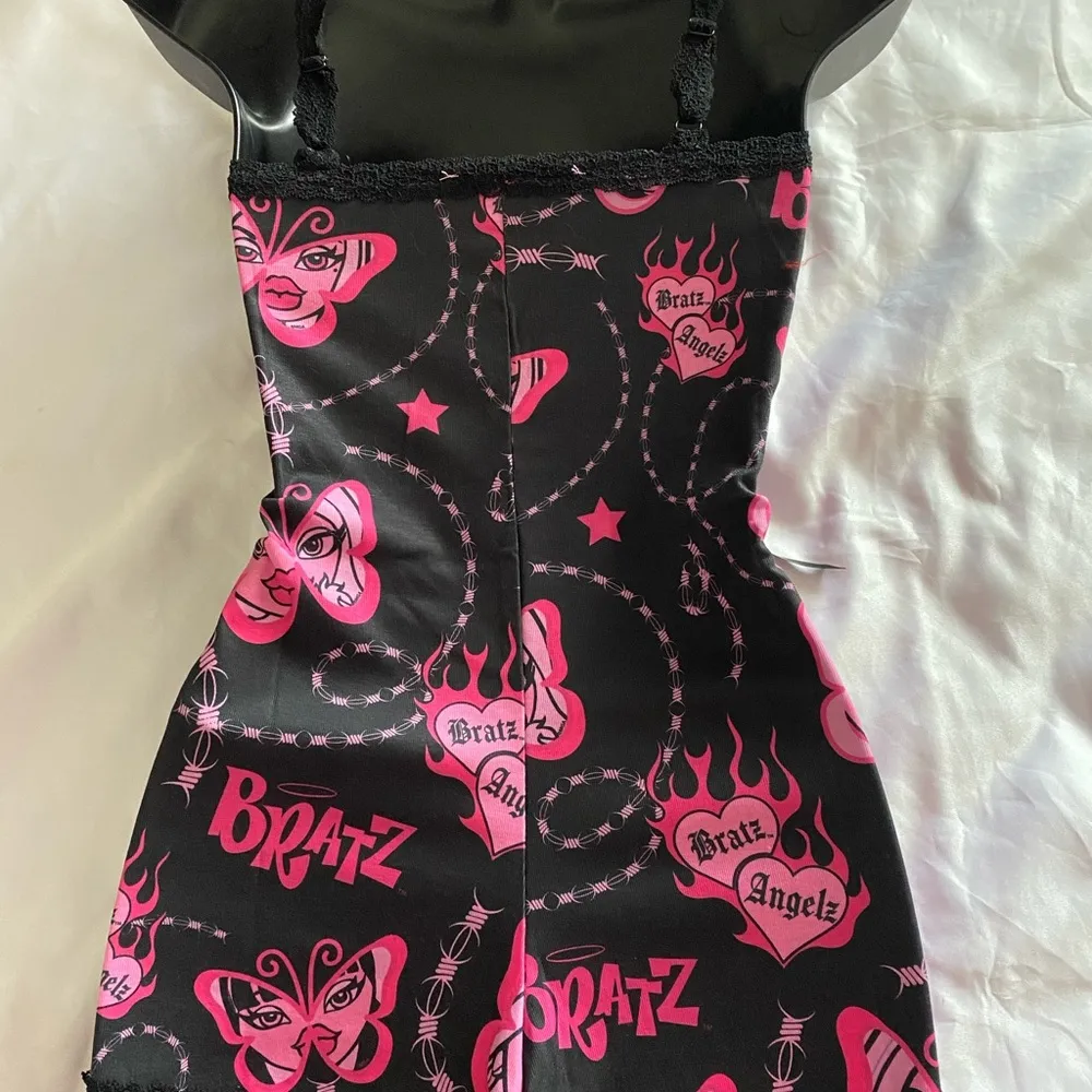 Dolls Kill X Bratz Collab Black & Pink Romper Sz Small Y2K Style Girly Flirty - Image 7