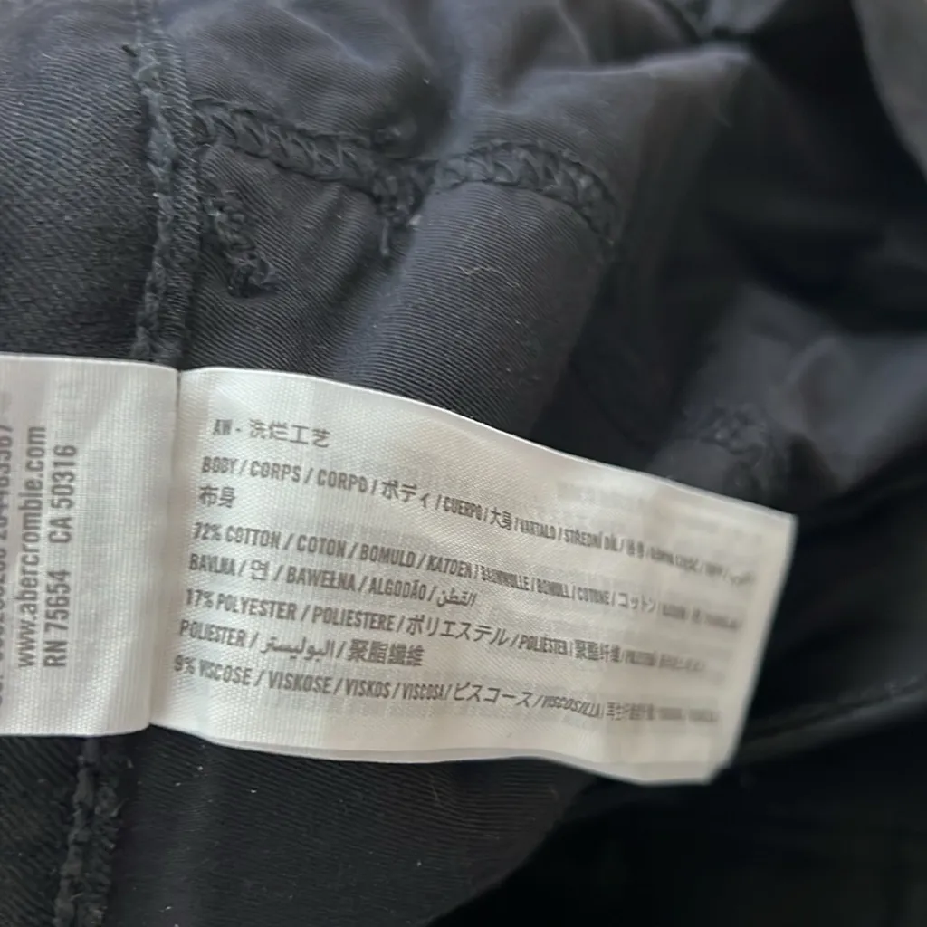 Hollister High-Rise Black Distressed Crop Super Skinny Jeans, 33 - Image 9