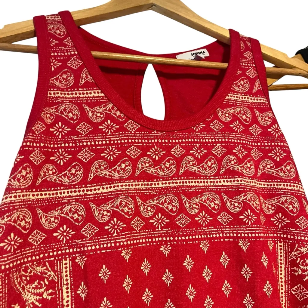 Sonoma Women's S French Terry High-Low Bandana Patterned Tank Dress Lot of‎ Two - Image 2