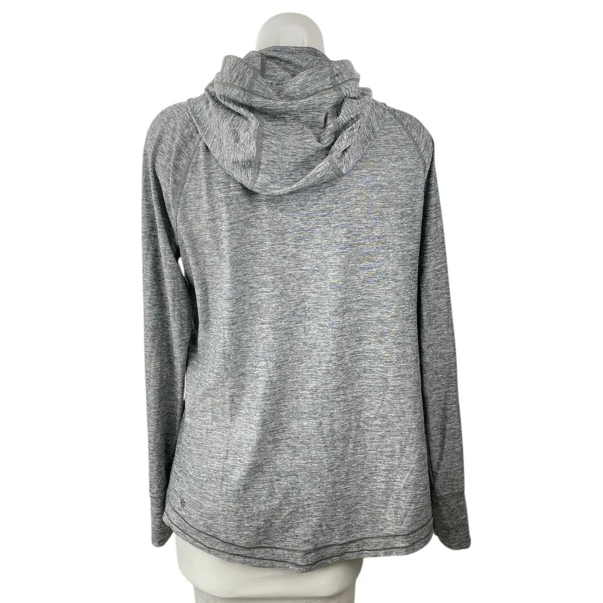 Athleta Pacifica Illume Womens Gray Zip Up Hooded Hoodie Relaxed Jacket Size M - Image 3