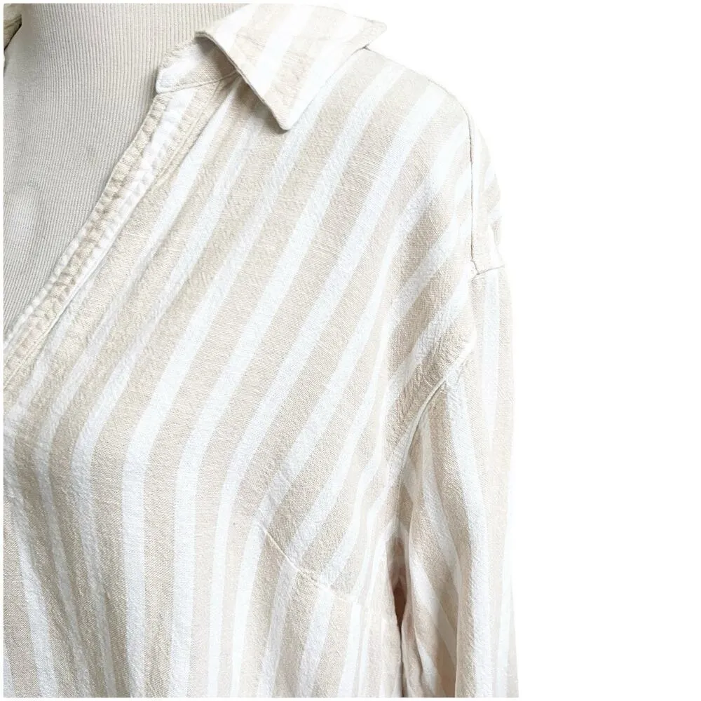Universal Thread Women’s Long Sleeve Popover Tunic Dress Striped Size XXL Linen - Image 12