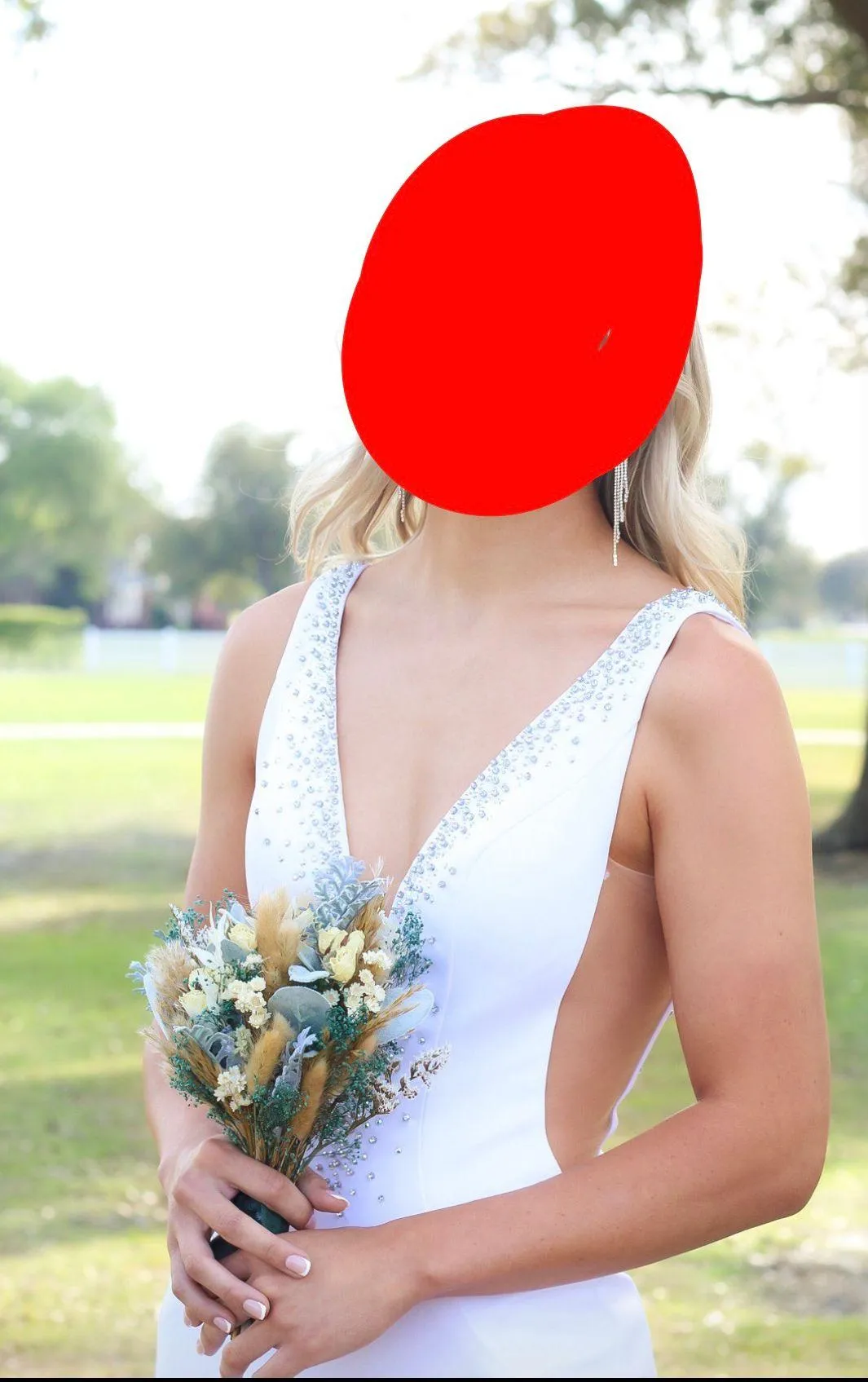 Prom Dress White Size 2 - Image 2