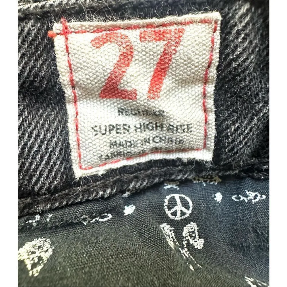 Free People Don’t Get Me Wrong black denim skirt size 27 - Image 8