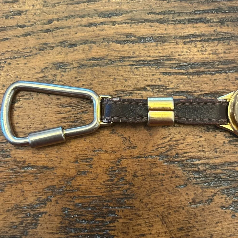 Authentic GUCCI Keyring GP Interlocking Gold Dark Navy blue Old Gucci Vintage - Image 7