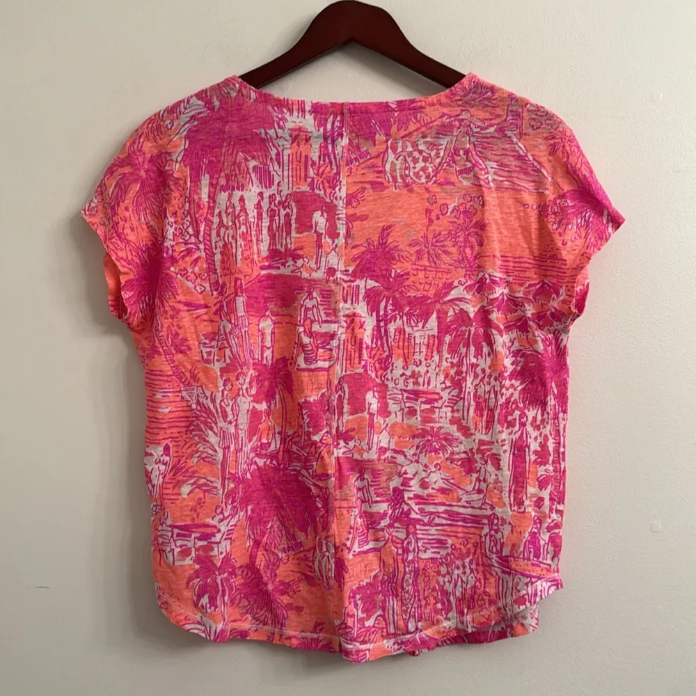 Lilly Pulitzer cap sleeve top sz M - Image 2