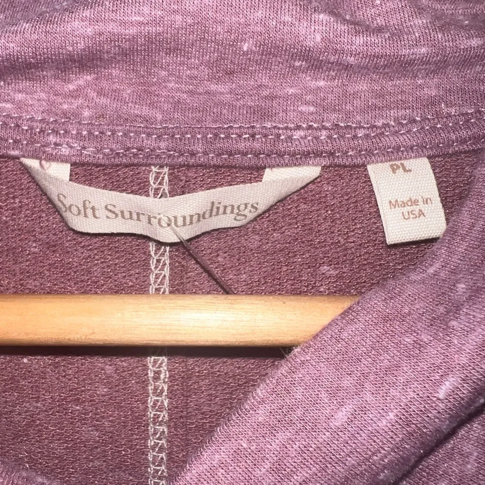 NWOT Soft Surroundings Brinley Top Womens Size Petite Large ColorBlackBerry Wine - Image 4