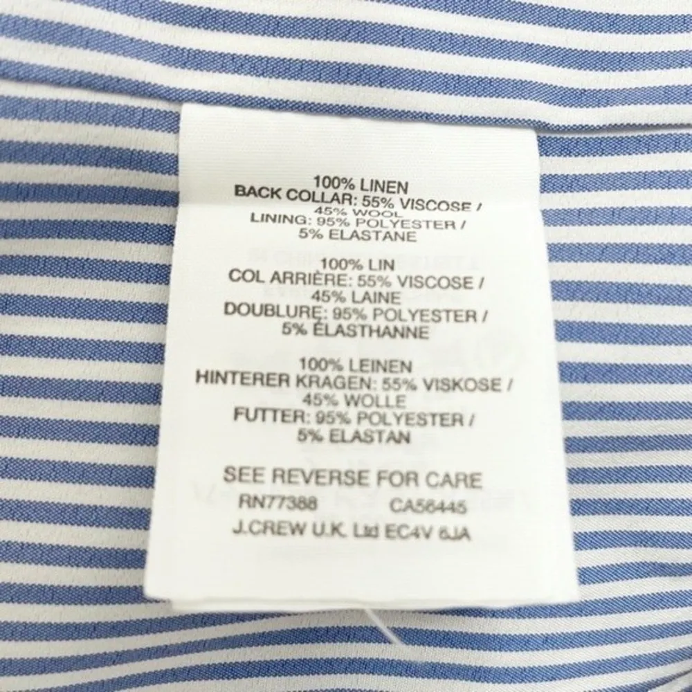 J. Crew Blue Gingham Campbell Linen Blazer Preppy Check Jacket Women’s Size 00 - Image 12