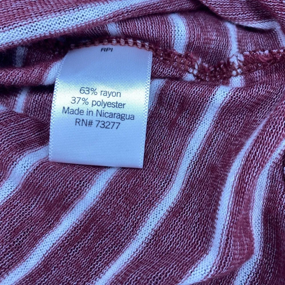 SO Maroon/White Striped Tank Top - Image 8