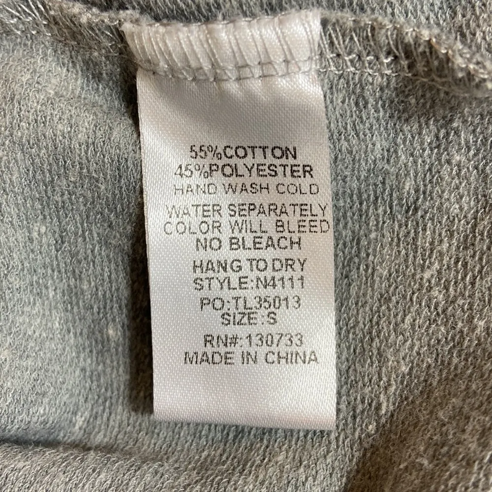 Gray T-Shirt Dress with Embroidered Multicolored Flowers Size Small - Image 12