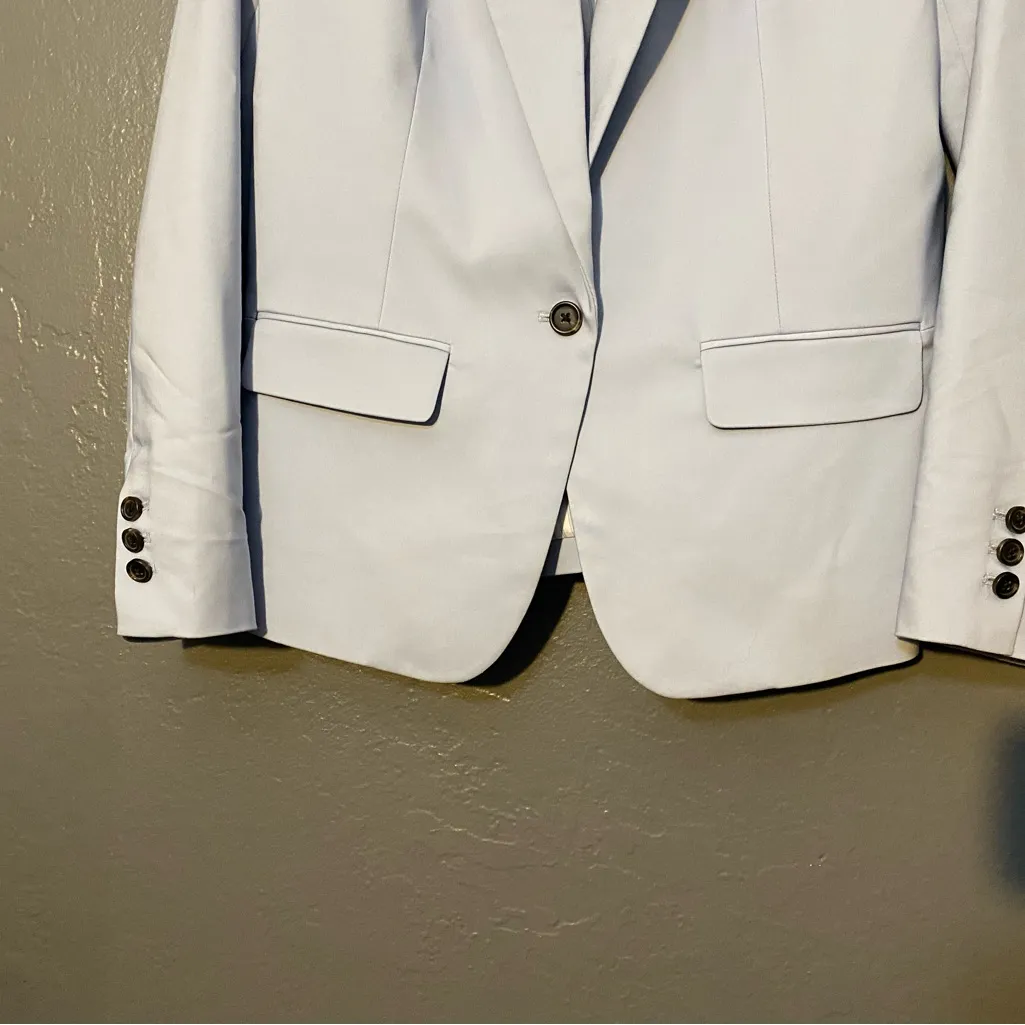 NWT A new Day lite blue long sleeved blazer size 14. 1 button close, pockets - Image 2