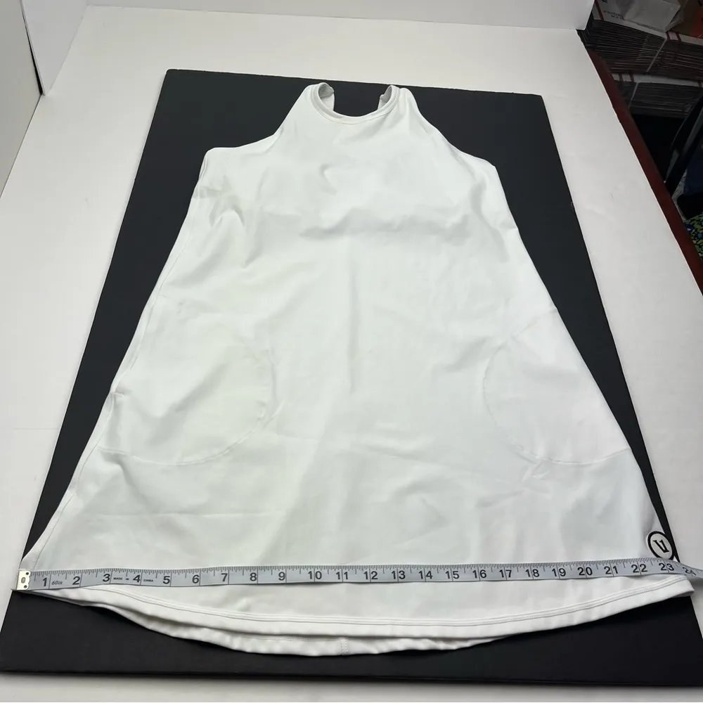 Vuori Volley Dress Womens Size Large White Two Pockets Shelf Bra Athletic *FLAW* - Image 14