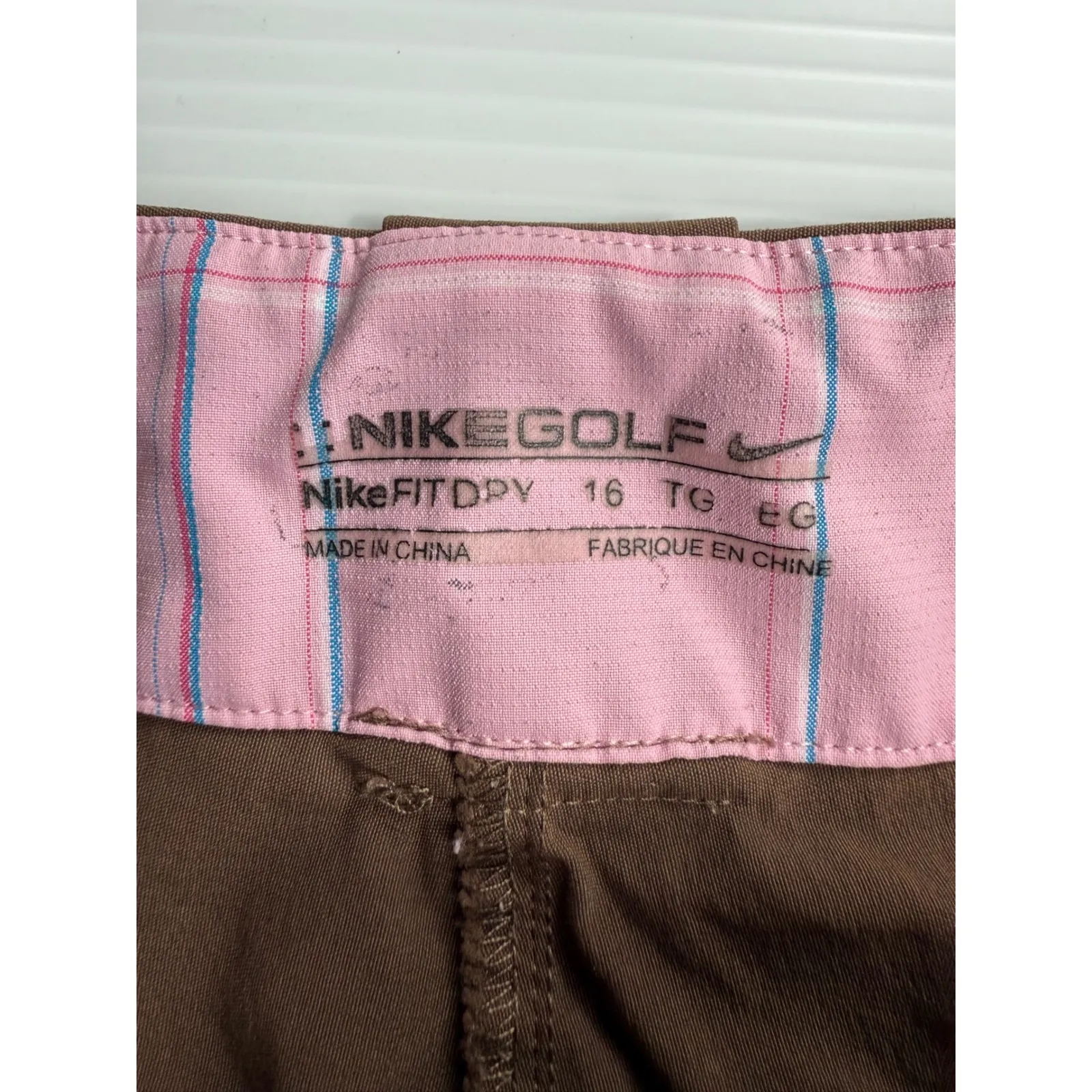 Nike Golf Womens Brown Capri Crop Pants Drawstring Hem Athletic Size‎ 16 Size 16P - Image 5