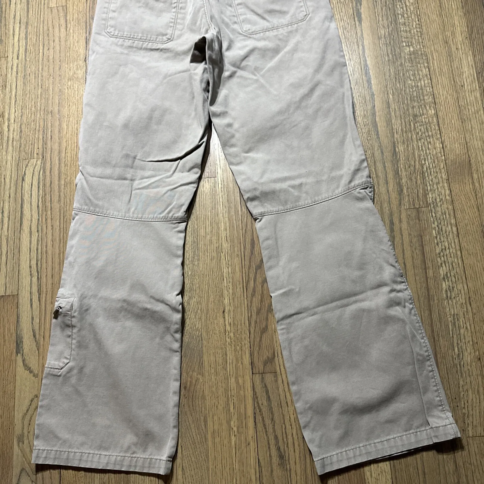 Ibex Khaki Organic Cotton Outdoor Hiking Pants Straight Leg Ankle Pocket SZ 4 Tan - Image 14