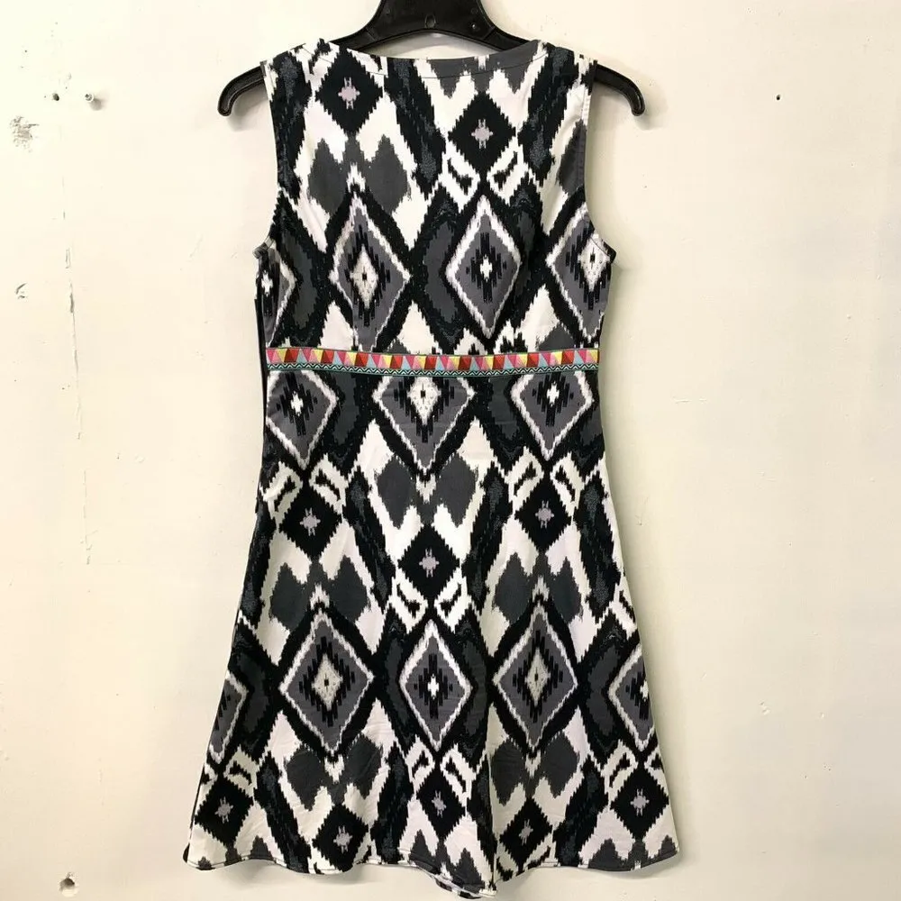 Uncle Frank Womens Multicolor Boho Aztec Print Sleeveless Sheath Dress - Image 2