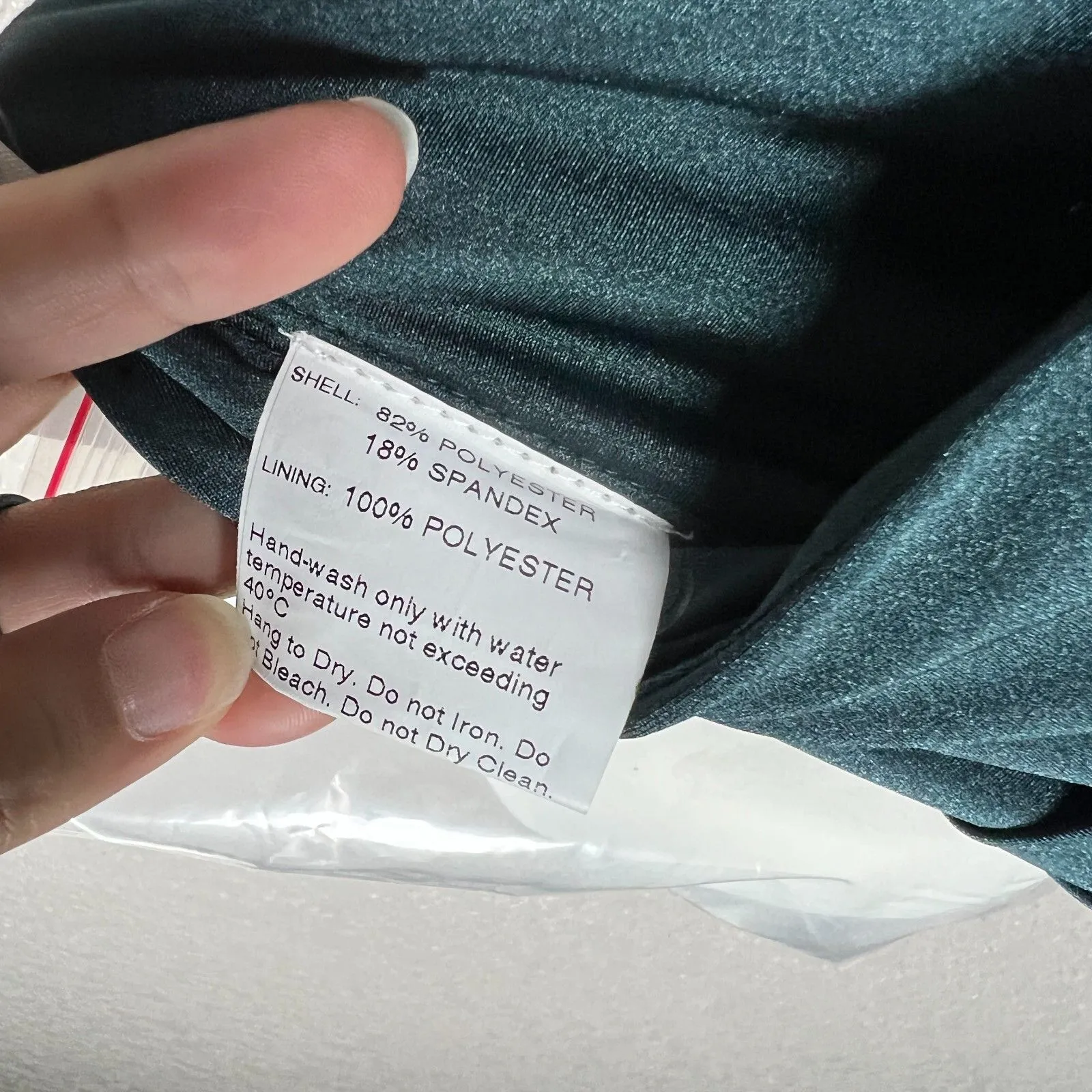 Cynthia & Sahar Gown XL One Shoulder Asymmetrical Dress Green Satin Formal - Image 7