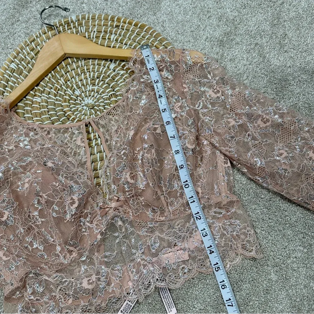 NWT Victoria’s Secret Dream Angels Allure Shimmer Long Sleeve Bra Top Lace XL - Image 15