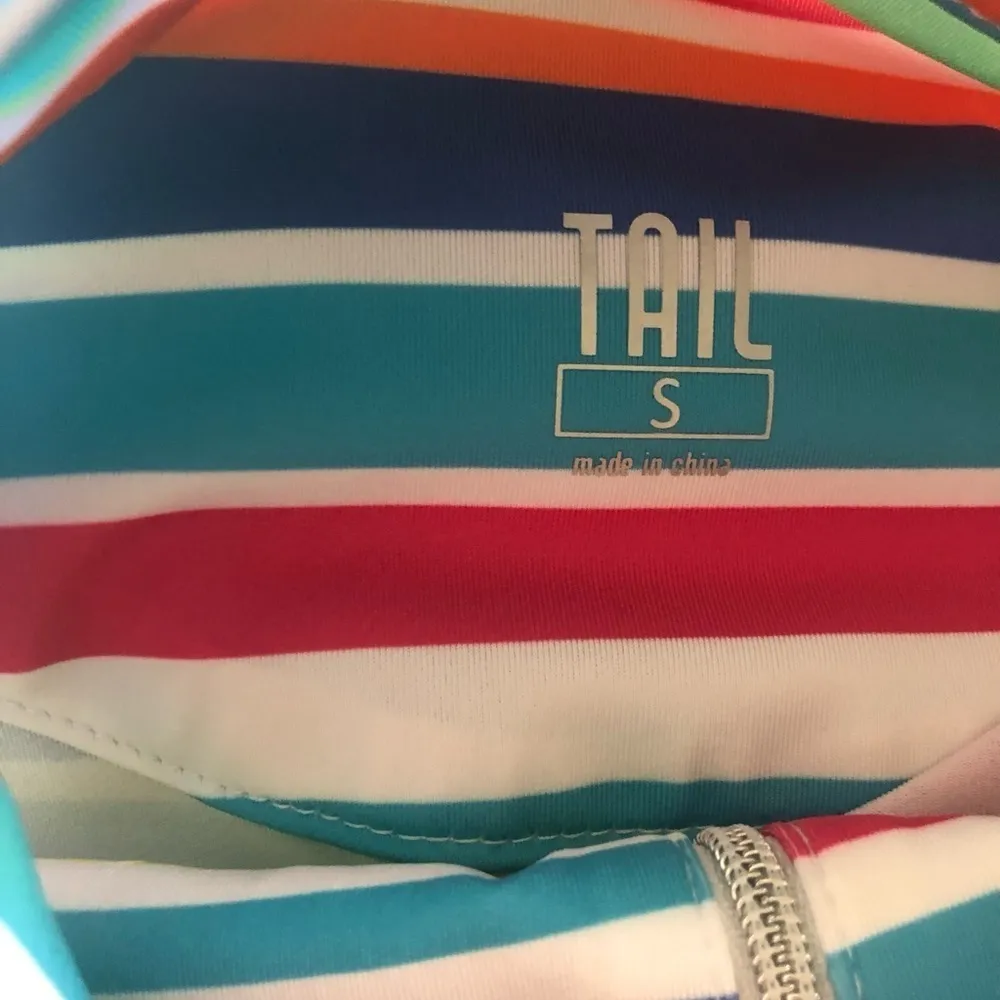 Tail Vana Striped Tennis Golf Pickleball Dress Sz. S Half Zip Ruffle Hem Summer - Image 6