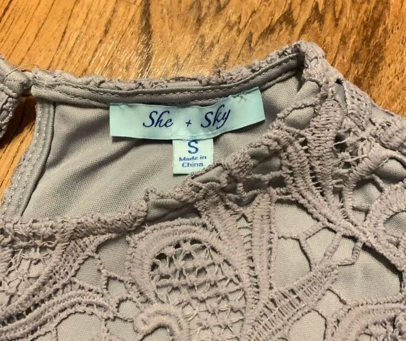 She & Sky Lace Pattern Dress  - Image 3