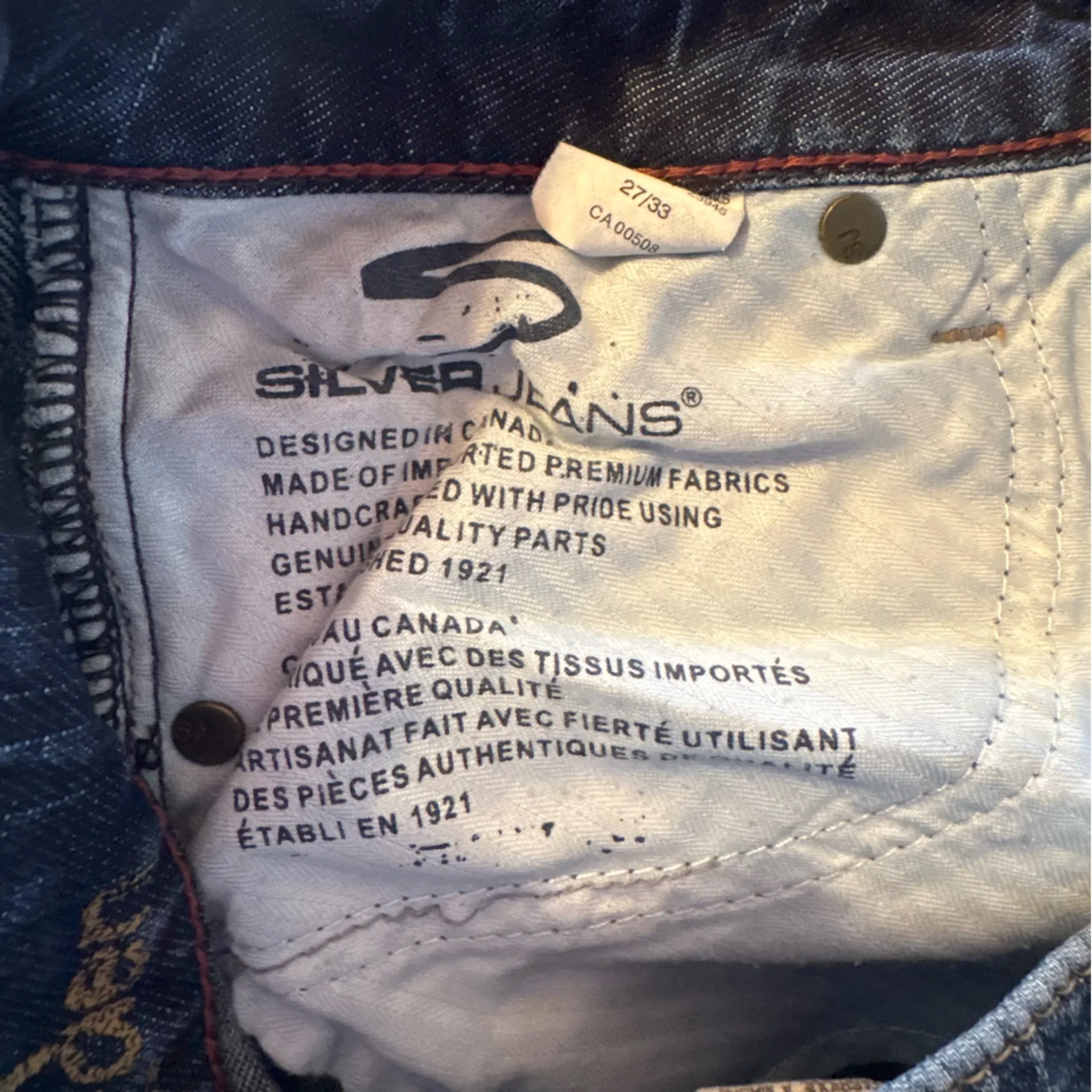 Silver‎ Eden Jeans Womens Sz 27/33 Flare Leg Distressed Ripped Dark Wash Y2K 90s - Image 8