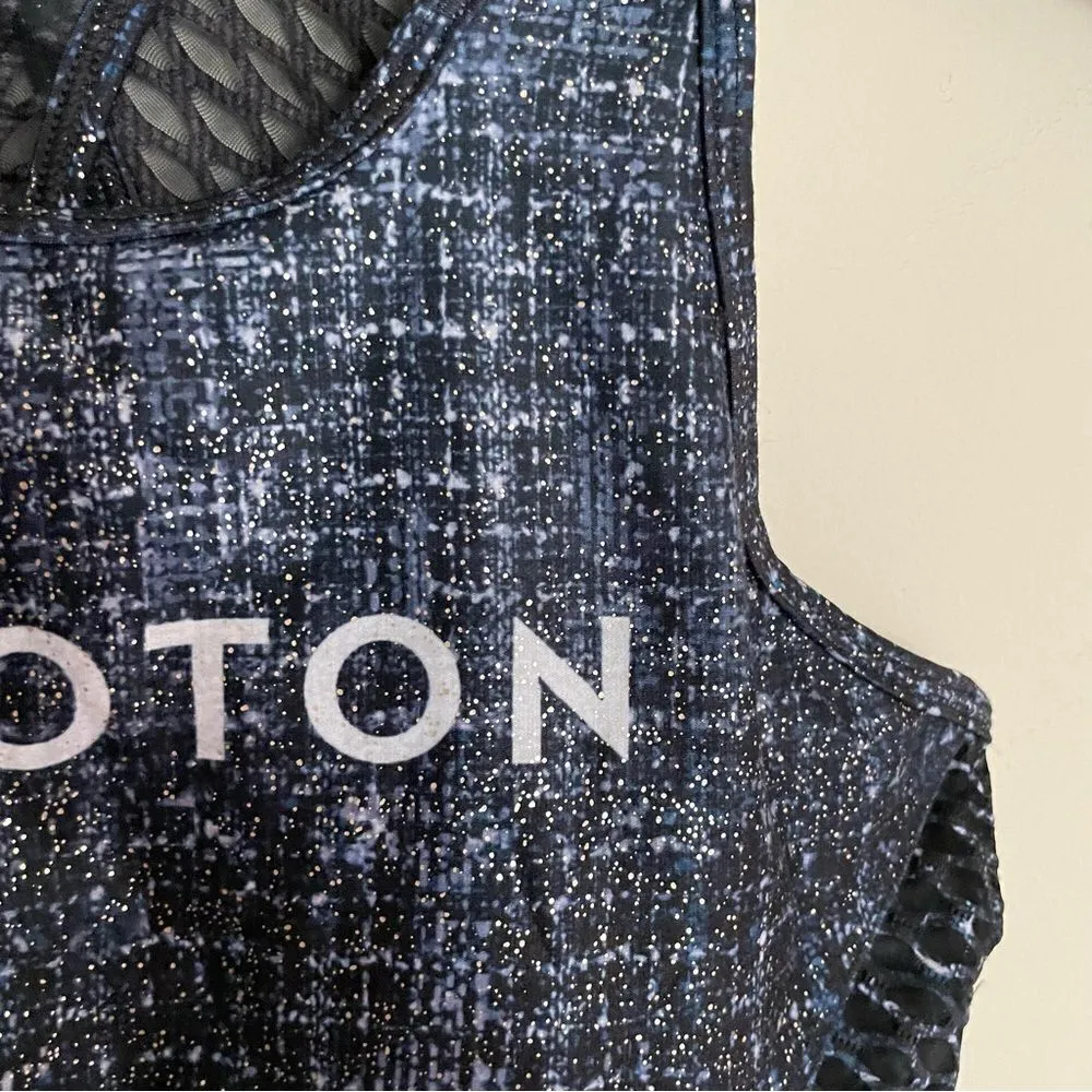RARE Peloton “With” Stardust Tweed Sports Bra Logo High Neck Mesh- Size Small - Image 4