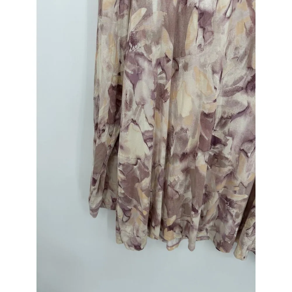 Logo Lori Goldstein Tunic Women Pastel Floral Stretch Pockets Size XL Spring Top - Image 3