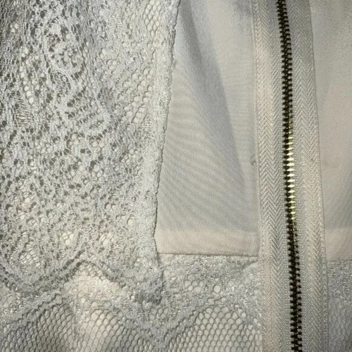 KENSIE White Combo Lace Overlay Dress Gold Zipper‎ NWT  Size XS - Image 8