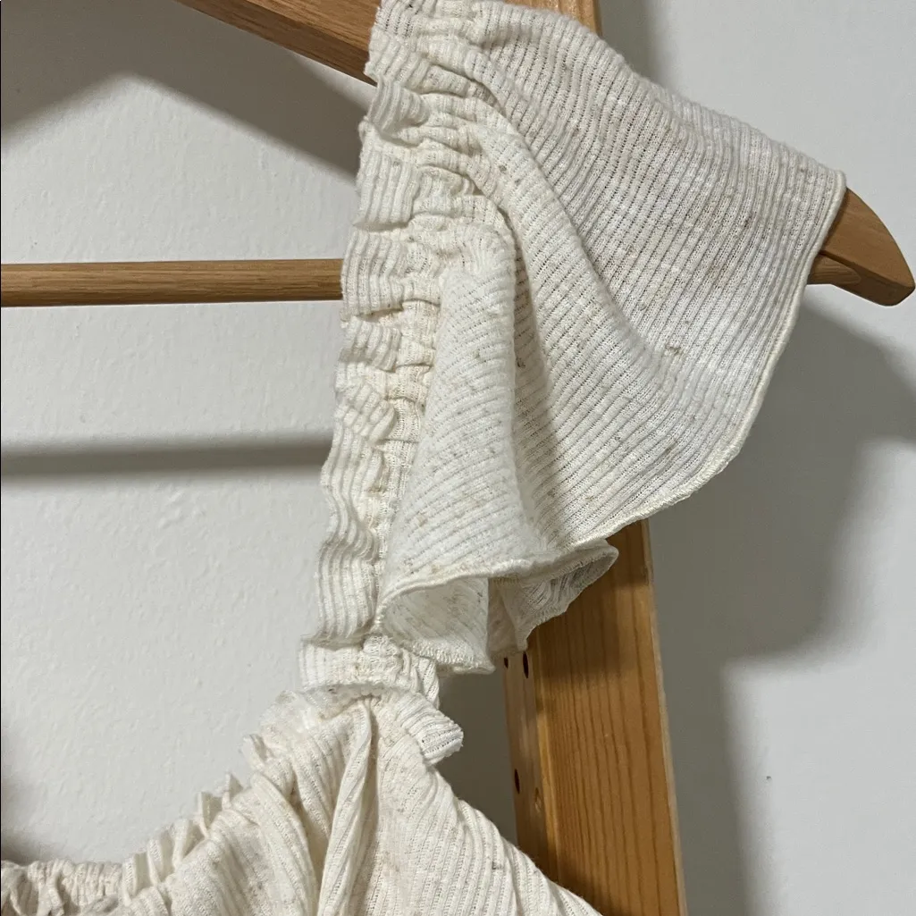 Free People Free Est Ribbed Ruffle Cropped Top - Image 5