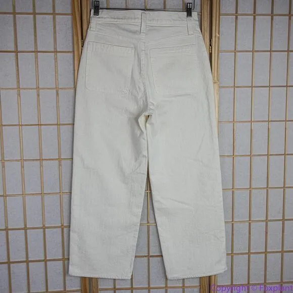 NEW Madewell The Perfect Vintage Wide-Leg Jean in Tile White,‎ 27,NJ021 - Image 8