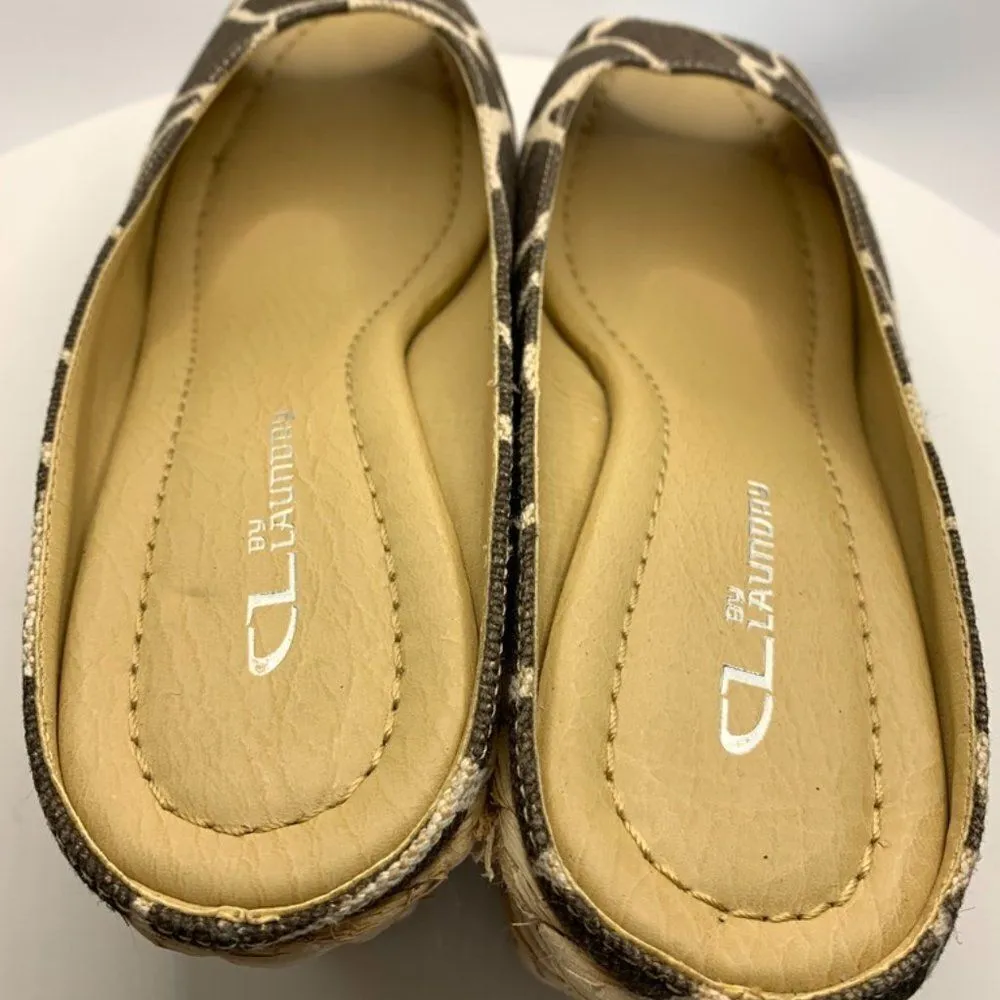 CL by Laundry Giraffe Print Platform Open Toe Mule Shoe - Image 6